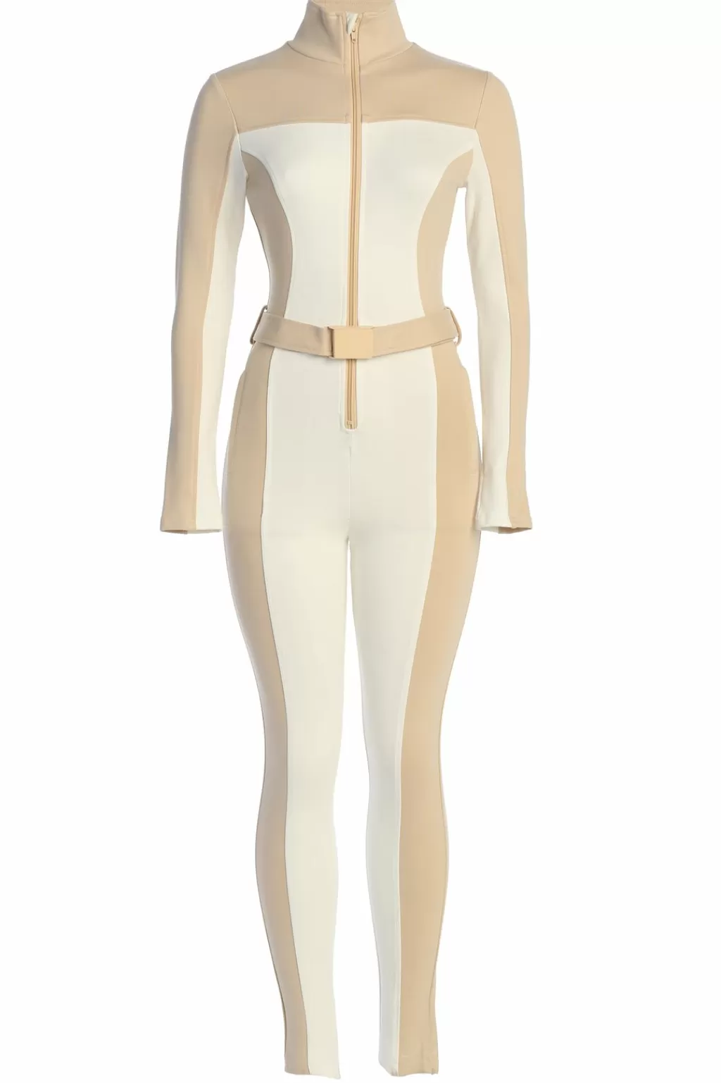 Curve Jumpsuits*JLUXLABEL Beige Arctic Rush Ski Suit