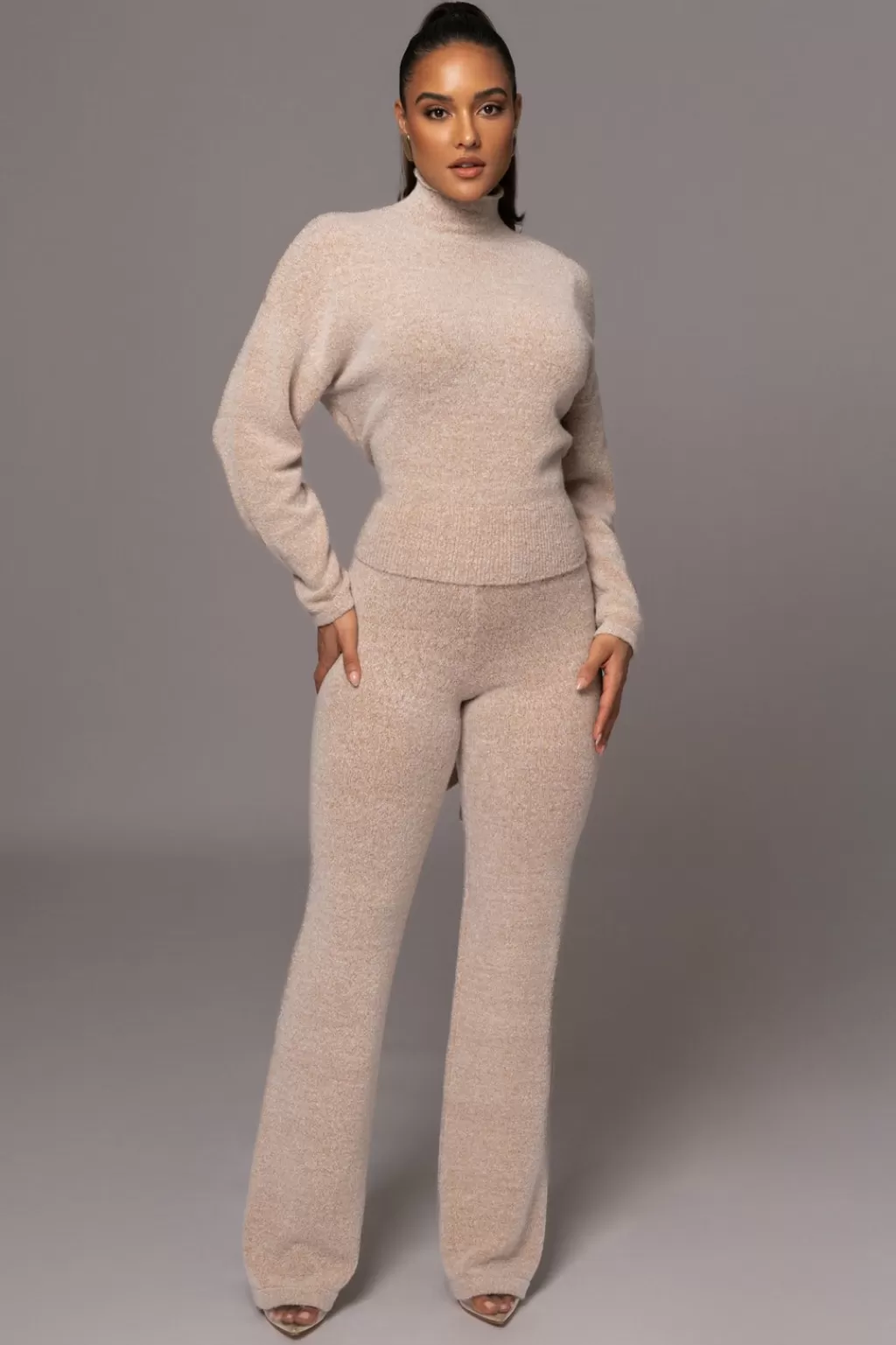 Pants Sets*JLUXLABEL Beige Ivy Sweater Knit Pant Set