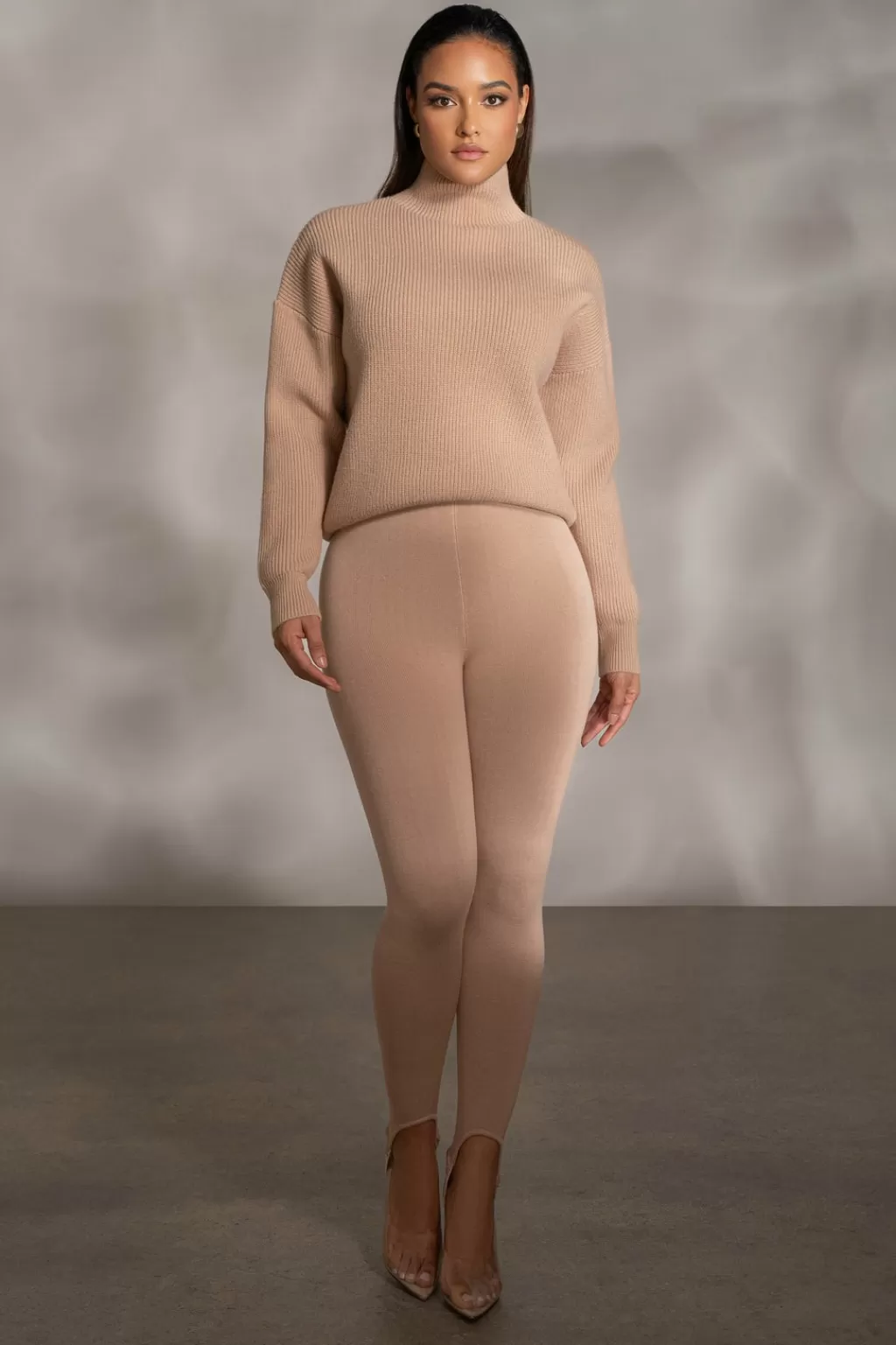 Long Sleeves*JLUXLABEL Beige Jenni Turtleneck Sweater Top