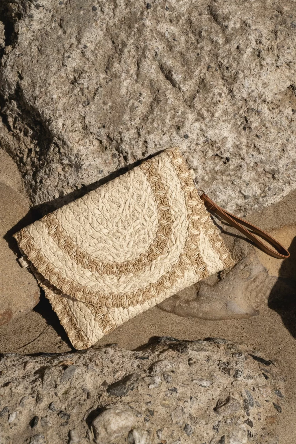 Nature'S Runway*JLUXLABEL Beige Mariana Straw Clutch