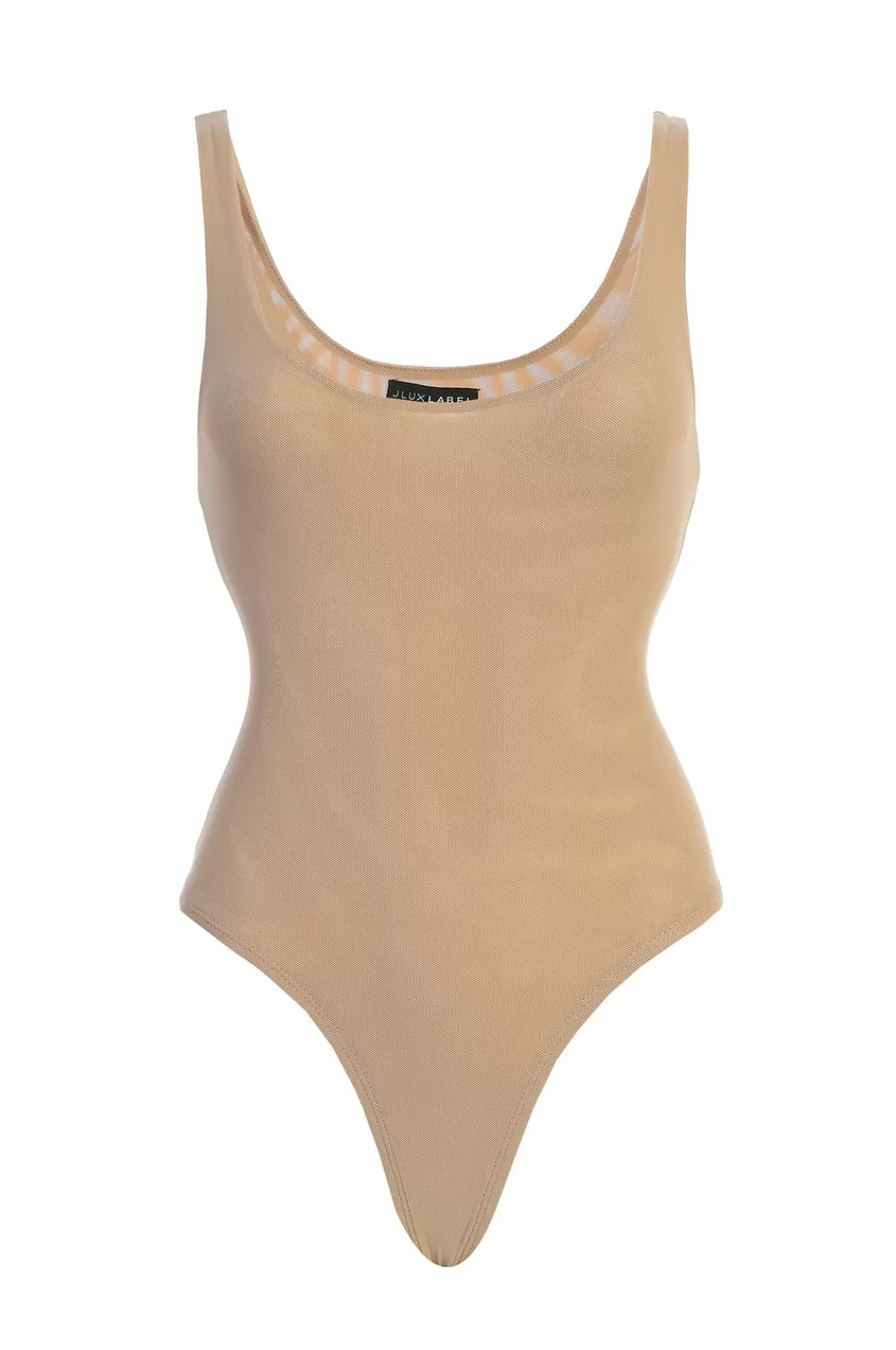 Bodysuits*JLUXLABEL Beige Mesh Essentials Tank Bodysuit Undergarment