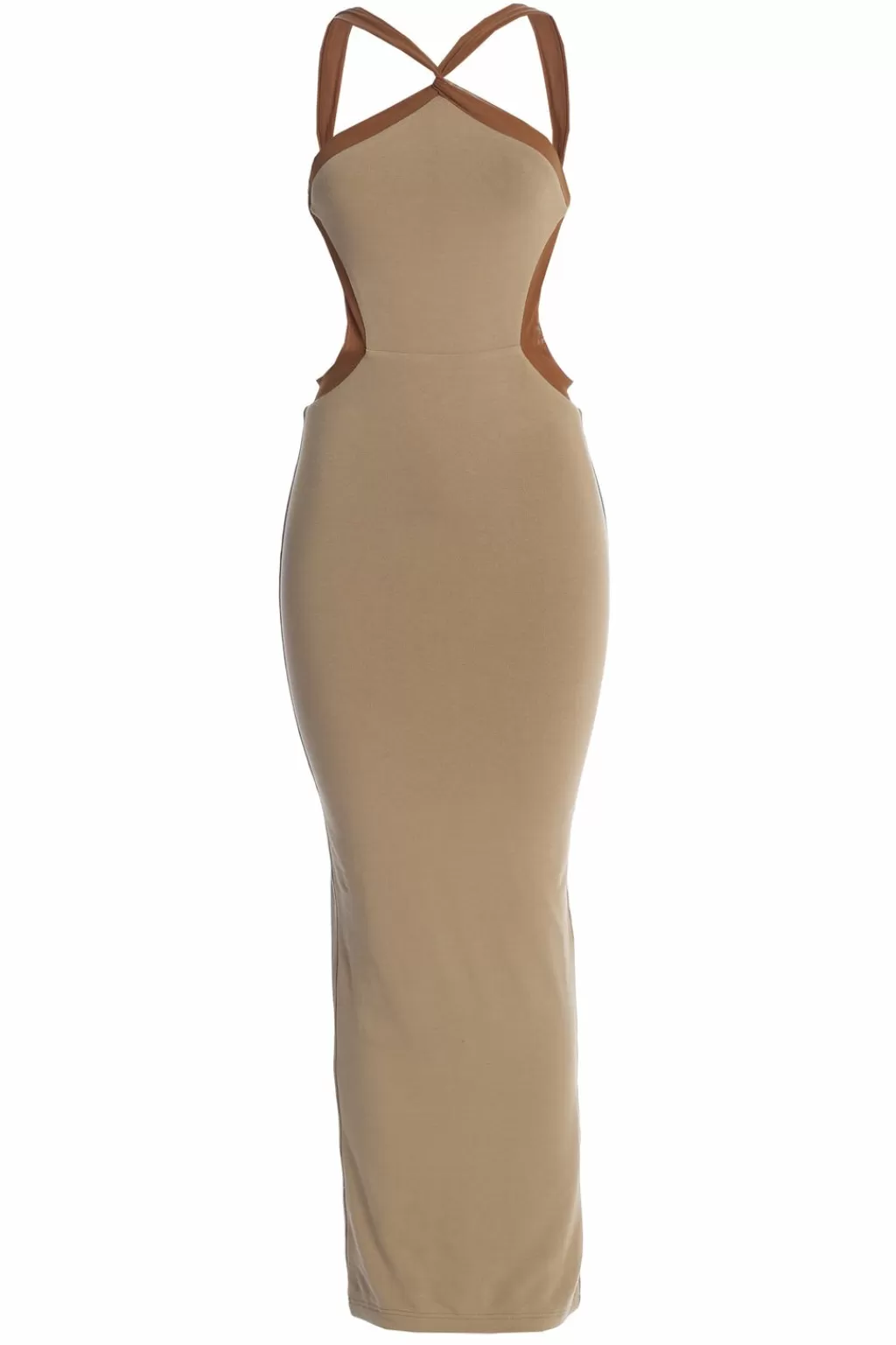 Dresses*JLUXLABEL Beige Nights In Milan Maxi Dress