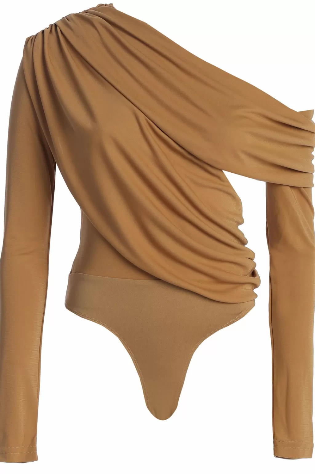 Bodysuits*JLUXLABEL Beige Ultra High Neck Bodysuit