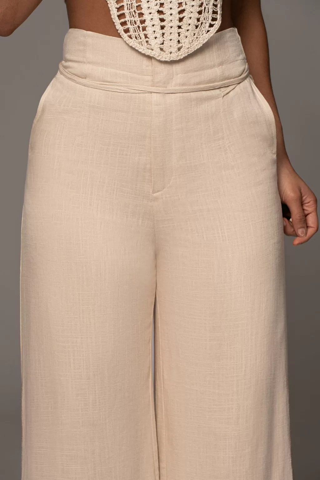 Pants*JLUXLABEL Beige Waverly Linen Trousers