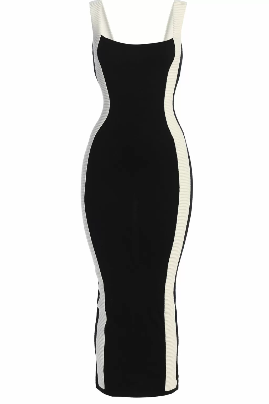 Curve Dresses*JLUXLABEL Black Donna Knit Midi Dress