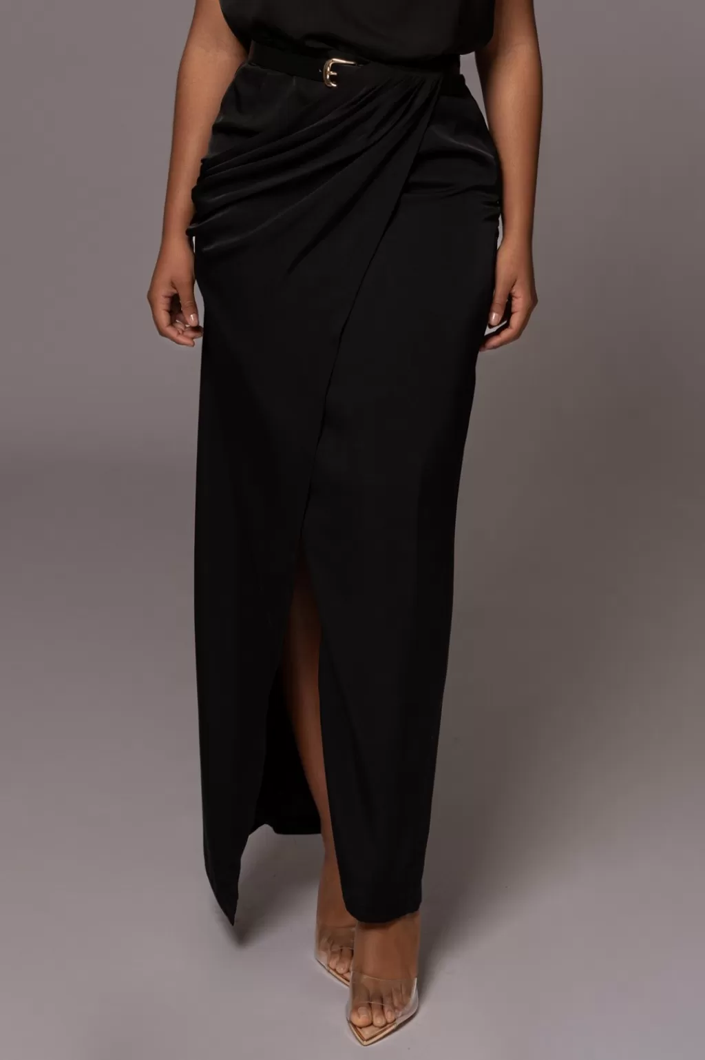 Skirts*JLUXLABEL Black Jamila Drape Skirt