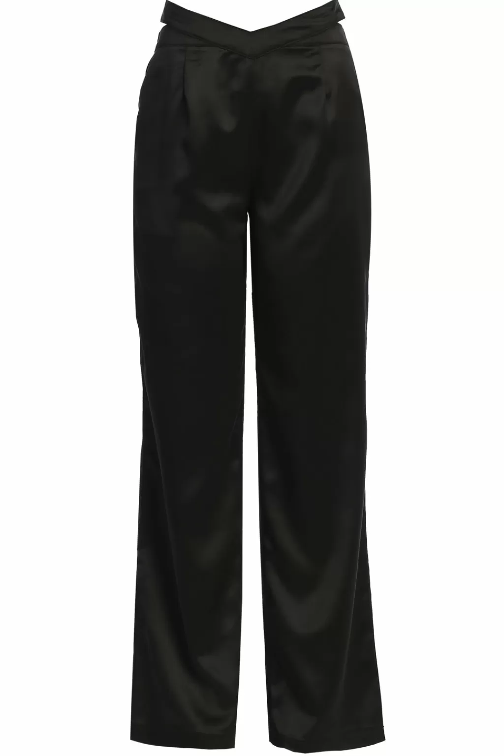 Curve Bottoms*JLUXLABEL Black Joana Cutout Satin Trousers