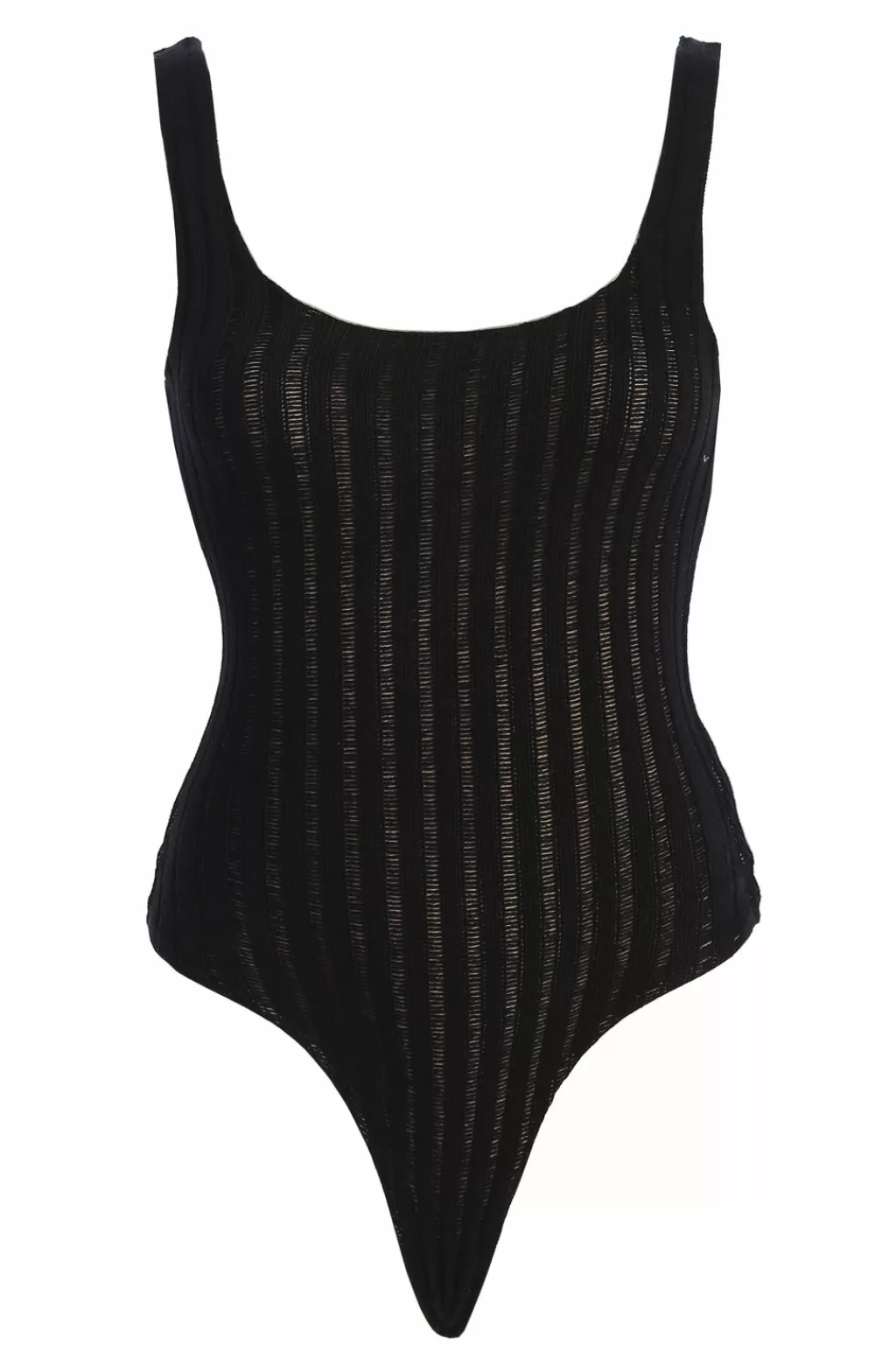 Bodysuits*JLUXLABEL Black Luz Rib Knit Bodysuit