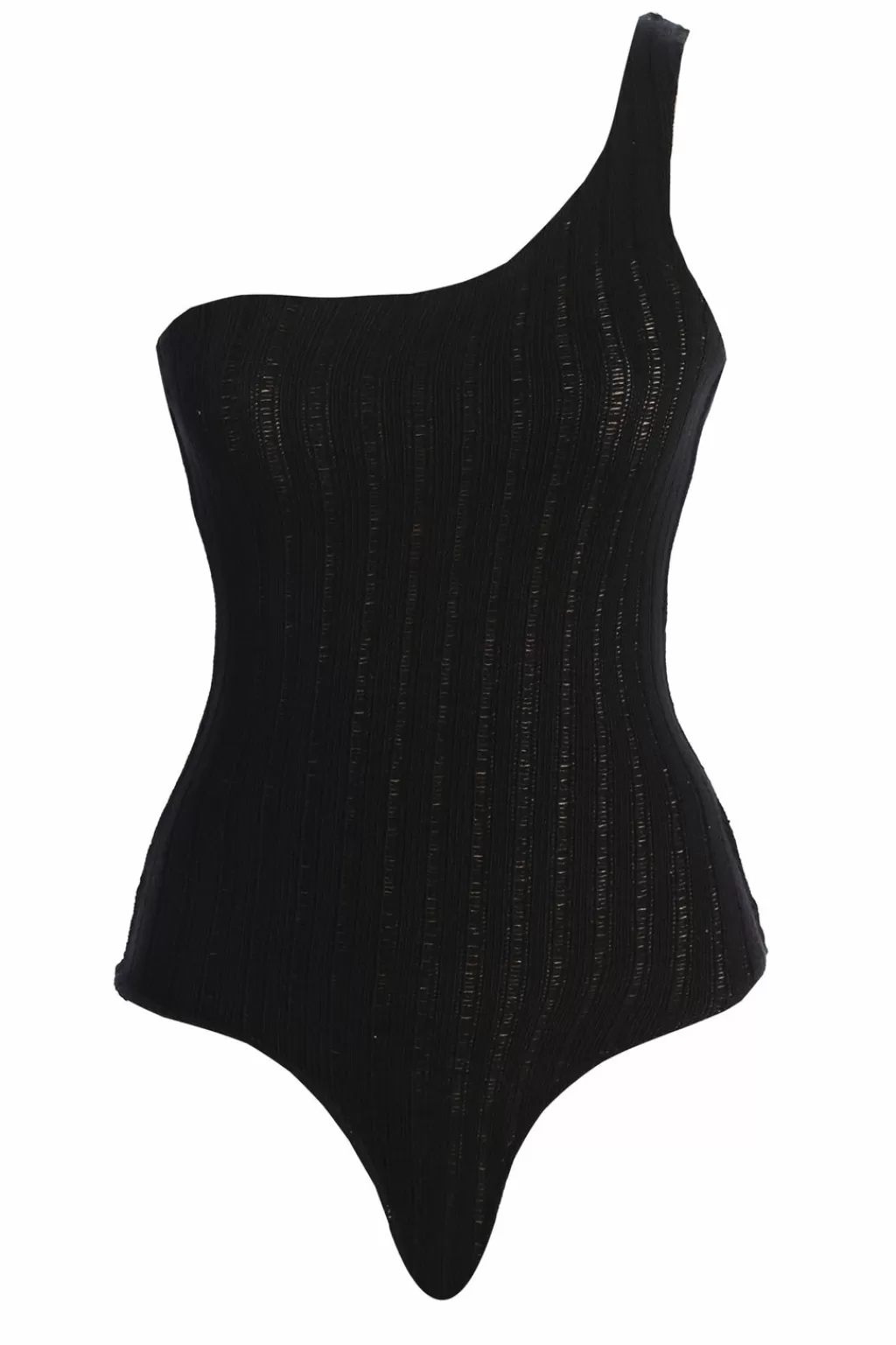 Knitwear*JLUXLABEL Black Malibu Nights One Shoulder Bodysuit