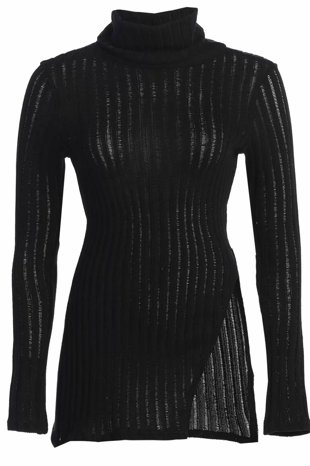 Long Sleeves*JLUXLABEL Black One Call Away Ribbed Turtleneck Top