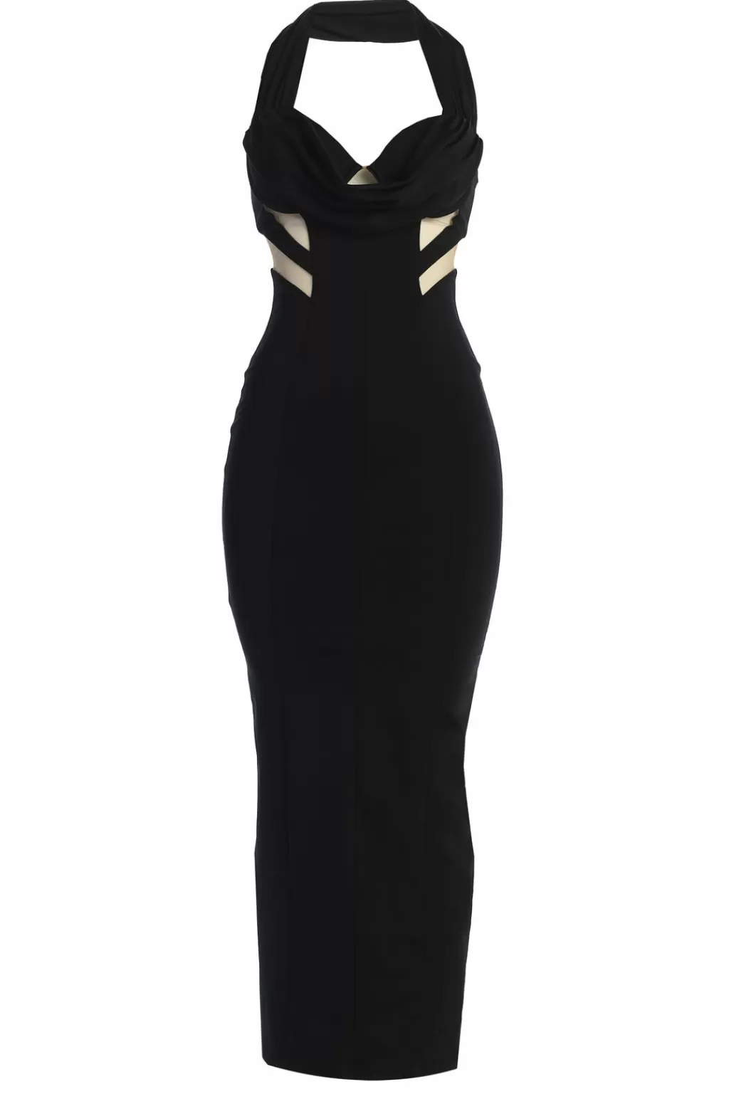 Curve Dresses*JLUXLABEL Black Poetic Draped Maxi Dress