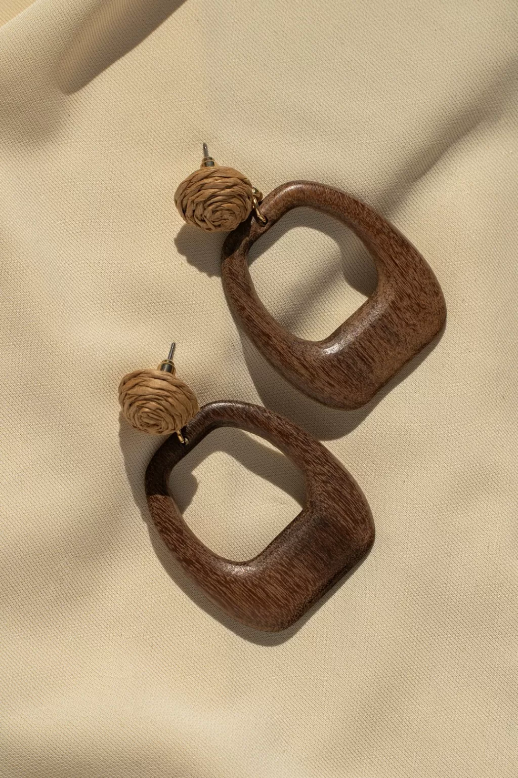 Jewelry*JLUXLABEL Brown Cove Wooden Earrings