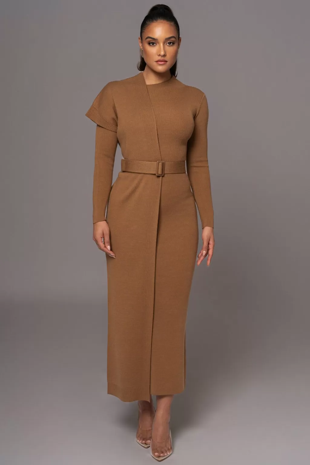 Knit Dresses*JLUXLABEL Camel Meant To Be Knit Maxi Dress