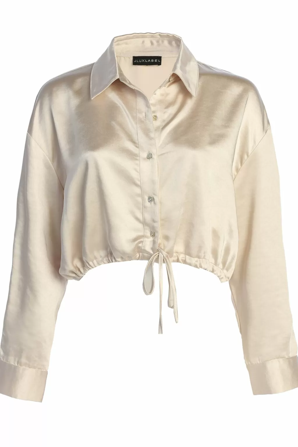 Long Sleeves*JLUXLABEL Champagne Kiah Button Up Top