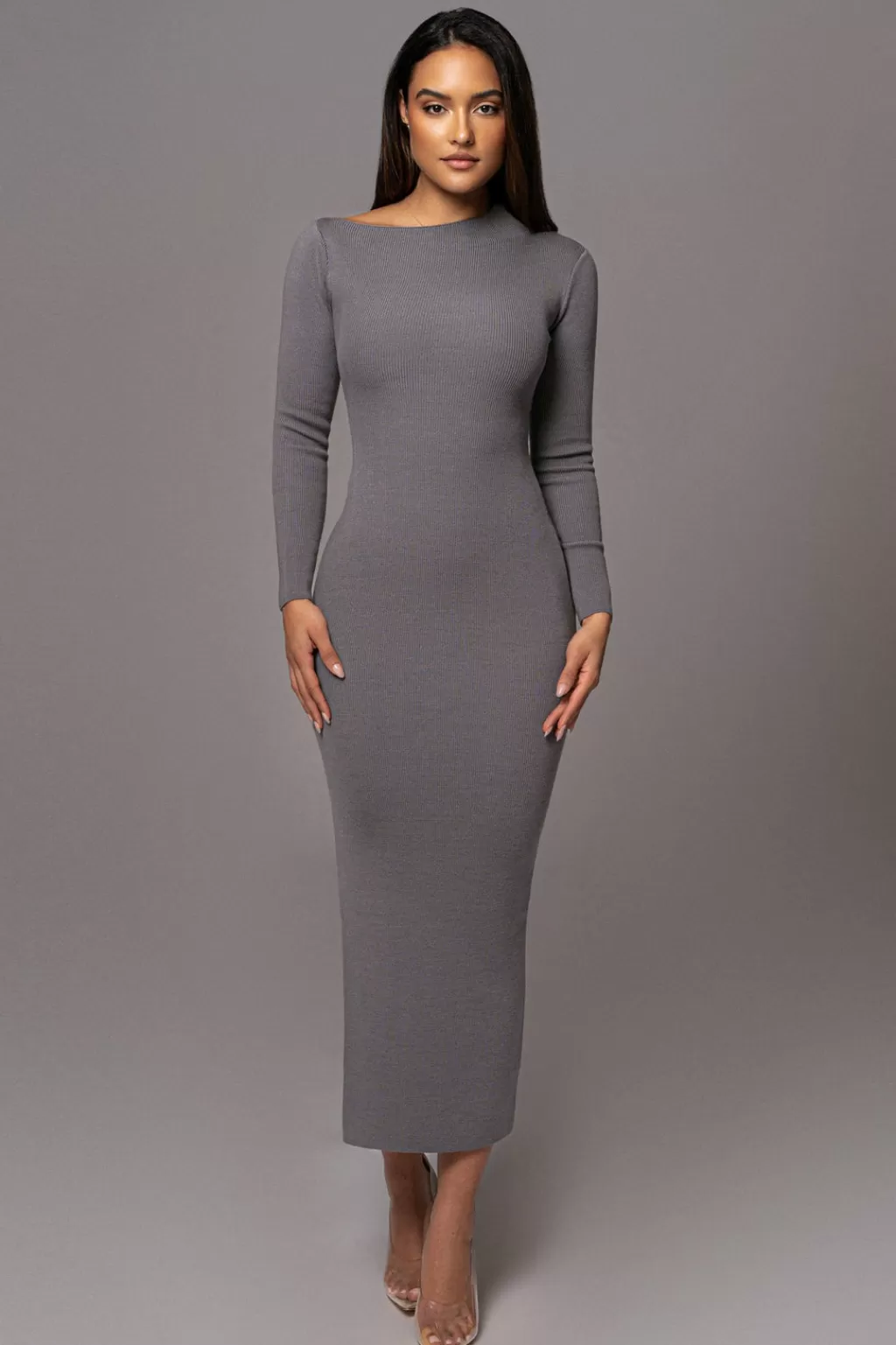 Knit Dresses*JLUXLABEL Grey Meant To Be Knit Maxi Dress