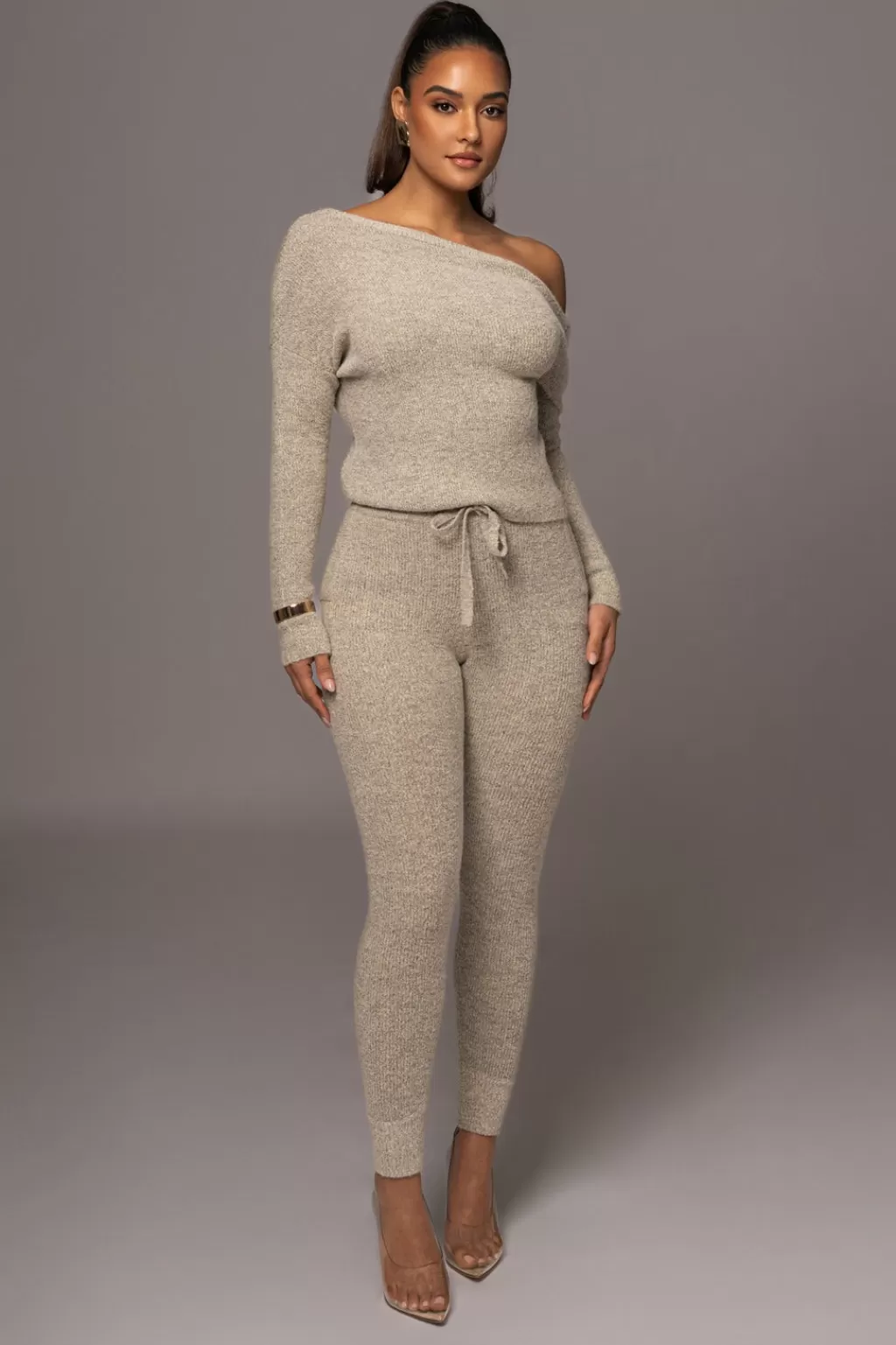 Pants Sets*JLUXLABEL Grey Melange Sedona Knit Pant Set