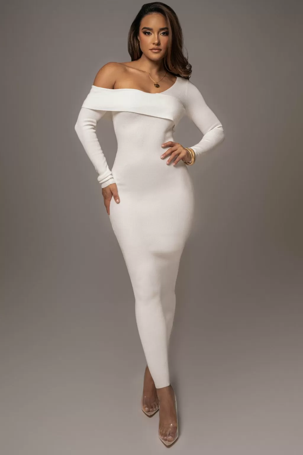 Dresses*JLUXLABEL Ivory Harper Knit Maxi Dress