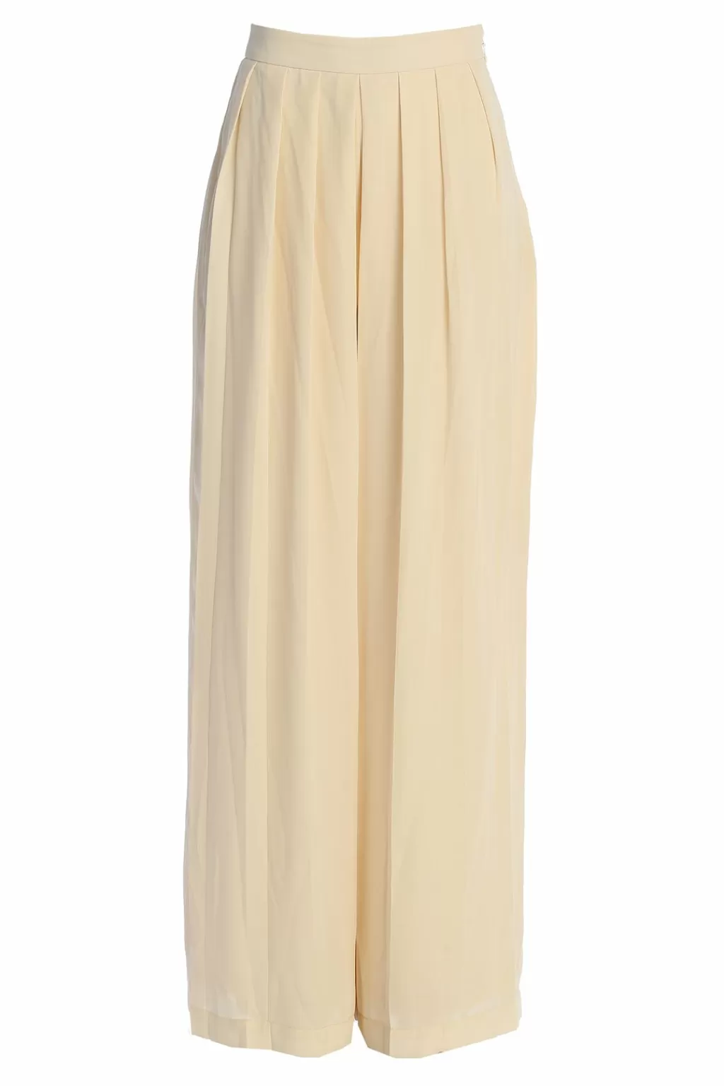 Pants*JLUXLABEL Ivory Josette Wide-Leg Pleated Pants