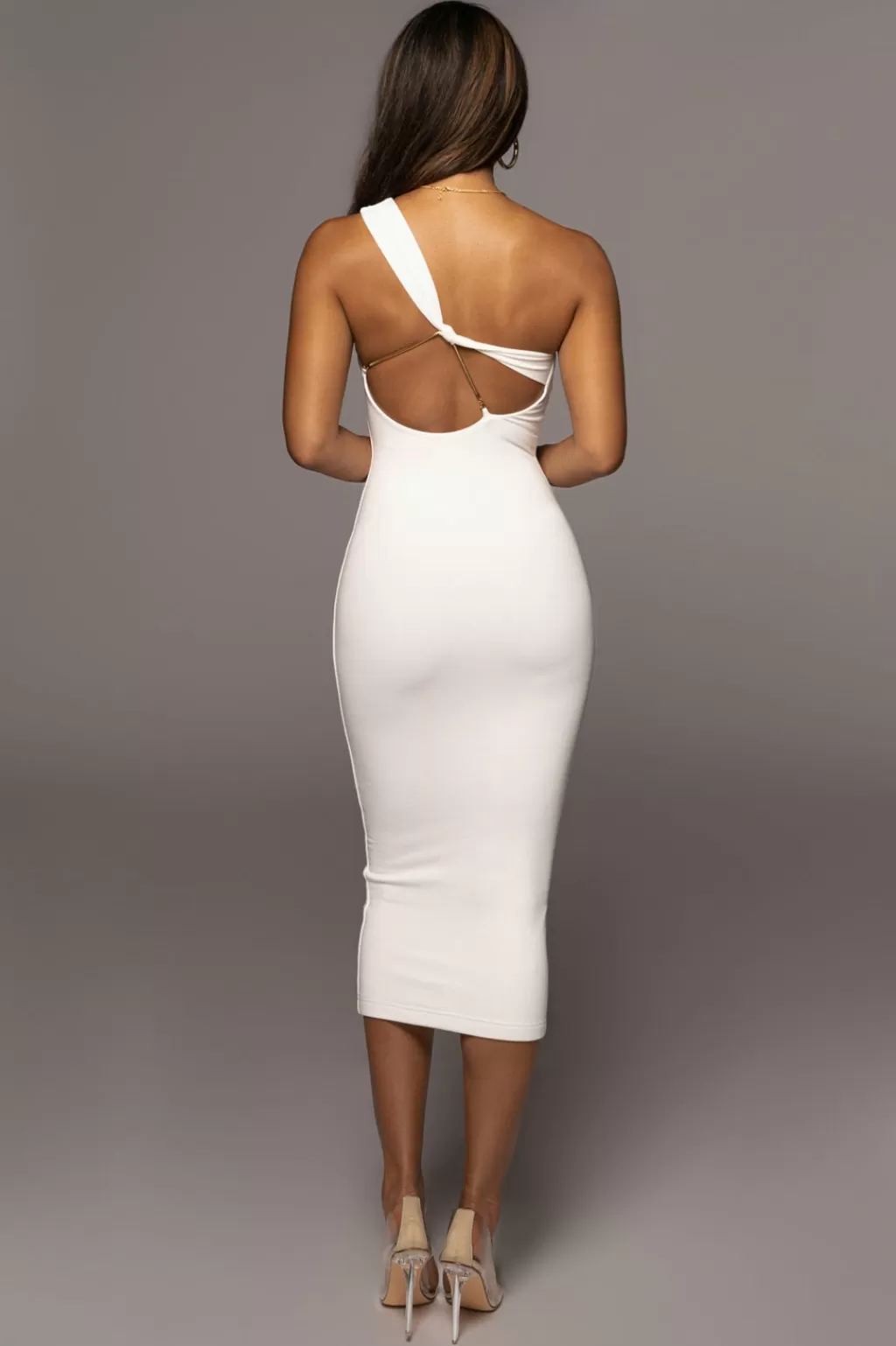 One Shoulder Dresses*JLUXLABEL Ivory Meara One Shoulder Dress