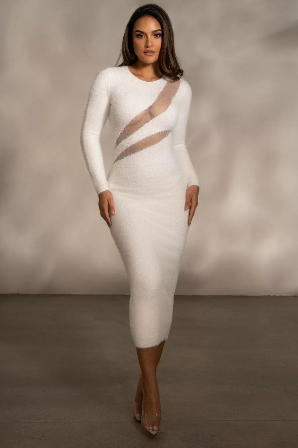 Curve Dresses*JLUXLABEL Ivory More To Love Maxi Dress