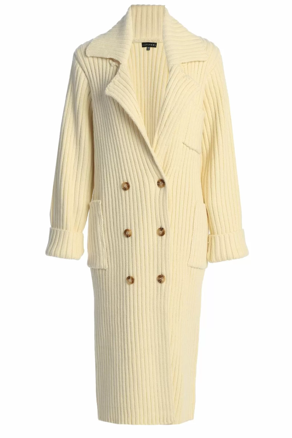 Coats*JLUXLABEL Ivory On My Own Longline Knit Coat