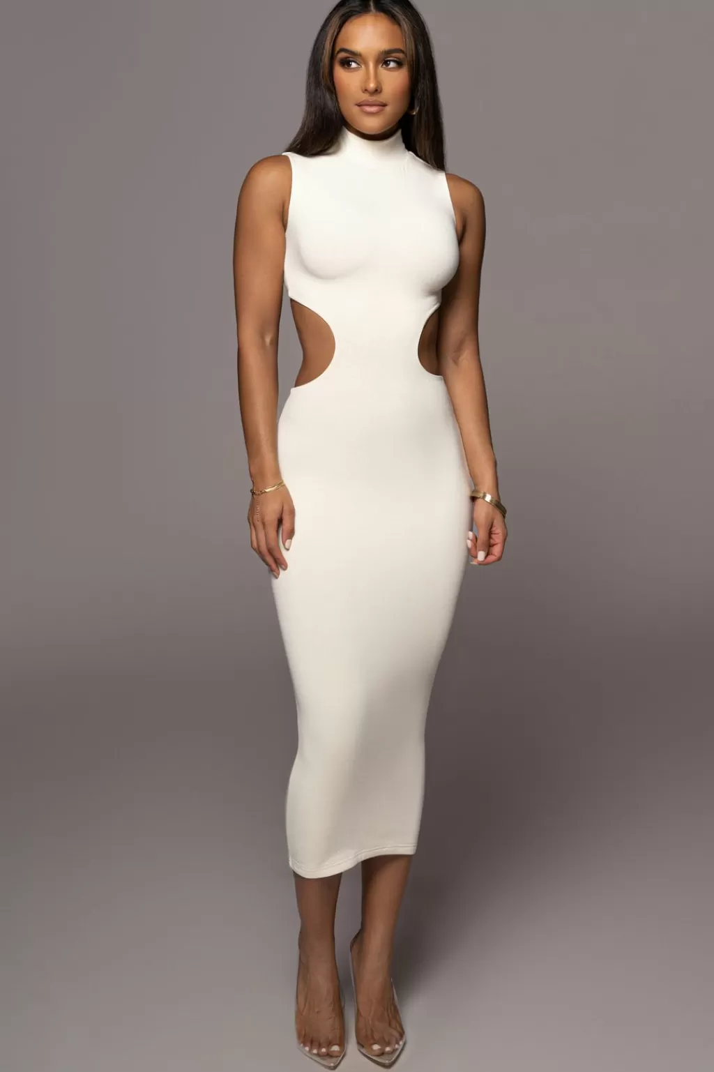 Dresses*JLUXLABEL Ivory Til Sunrise Midi Dress