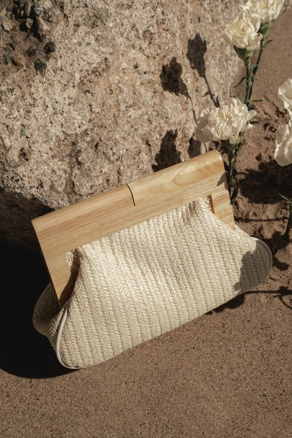 Nature'S Runway*JLUXLABEL Ivory Zofia Clutch