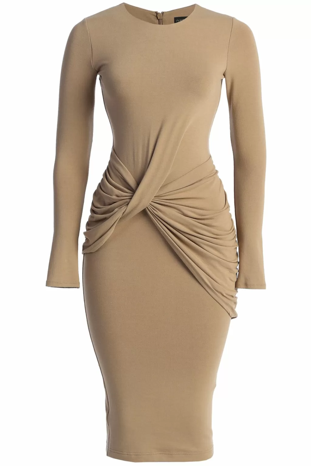 Long Sleeve Dresses*JLUXLABEL Jluxbasix Beige Modern Lovers Midi Dress