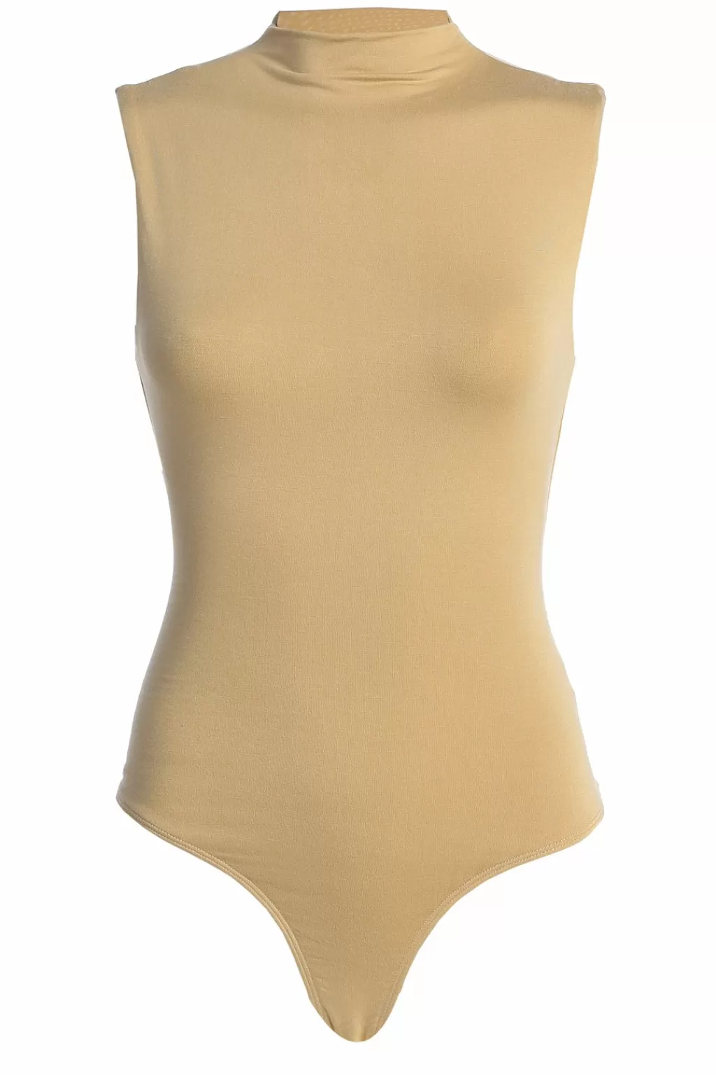 Bodysuits*JLUXLABEL Jluxbasix Tan Ciela High Neck Bodysuit