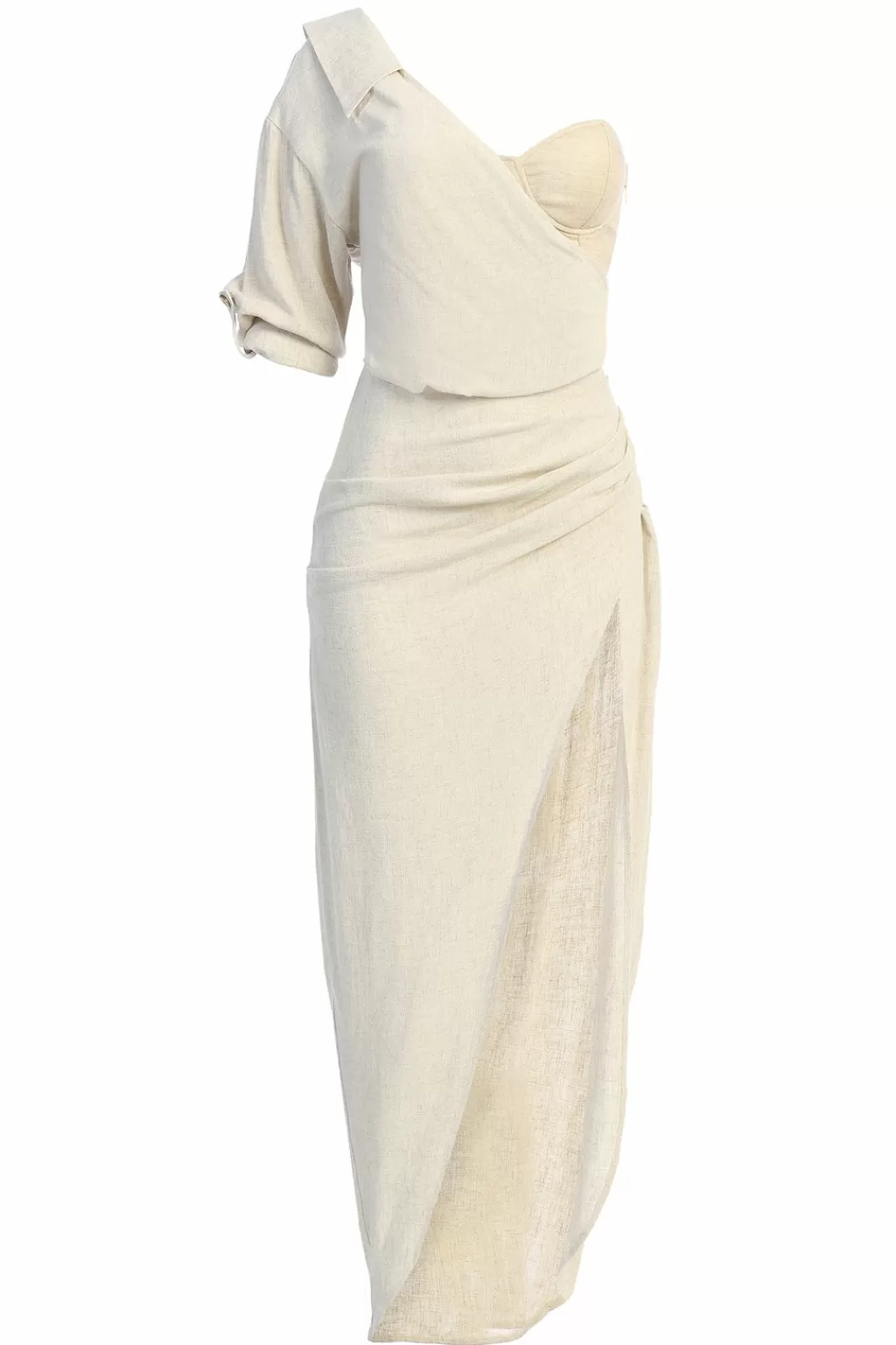 Maxi Dresses*JLUXLABEL Natural Evita Linen Draped Dress