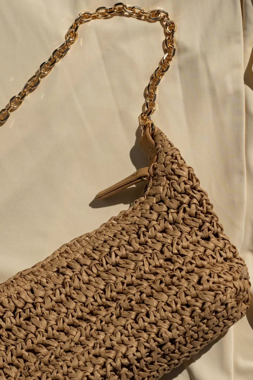 Handbags*JLUXLABEL Natural Tuscany Gold Chain Bag