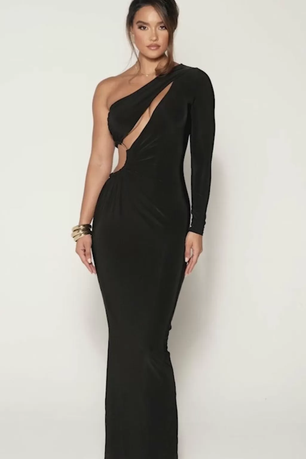 Curve Dresses*JLUXLABEL Noir Jorgia Keyhole Dress