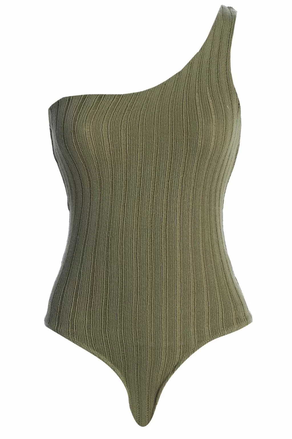 Knitwear*JLUXLABEL Olive Malibu Nights One Shoulder Bodysuit