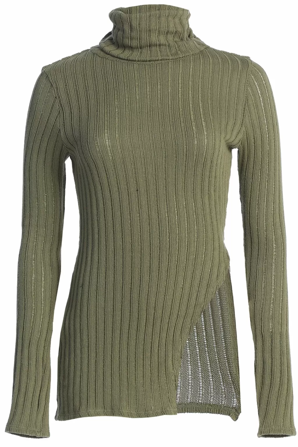 Long Sleeves*JLUXLABEL Olive One Call Away Ribbed Turtleneck Top