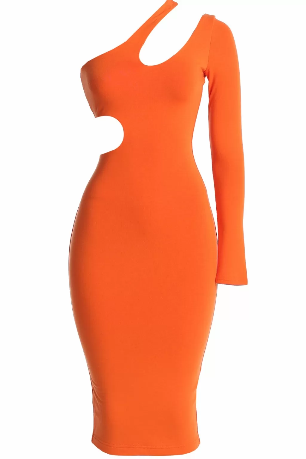 Dresses*JLUXLABEL Orange By My Side Cutout Dress