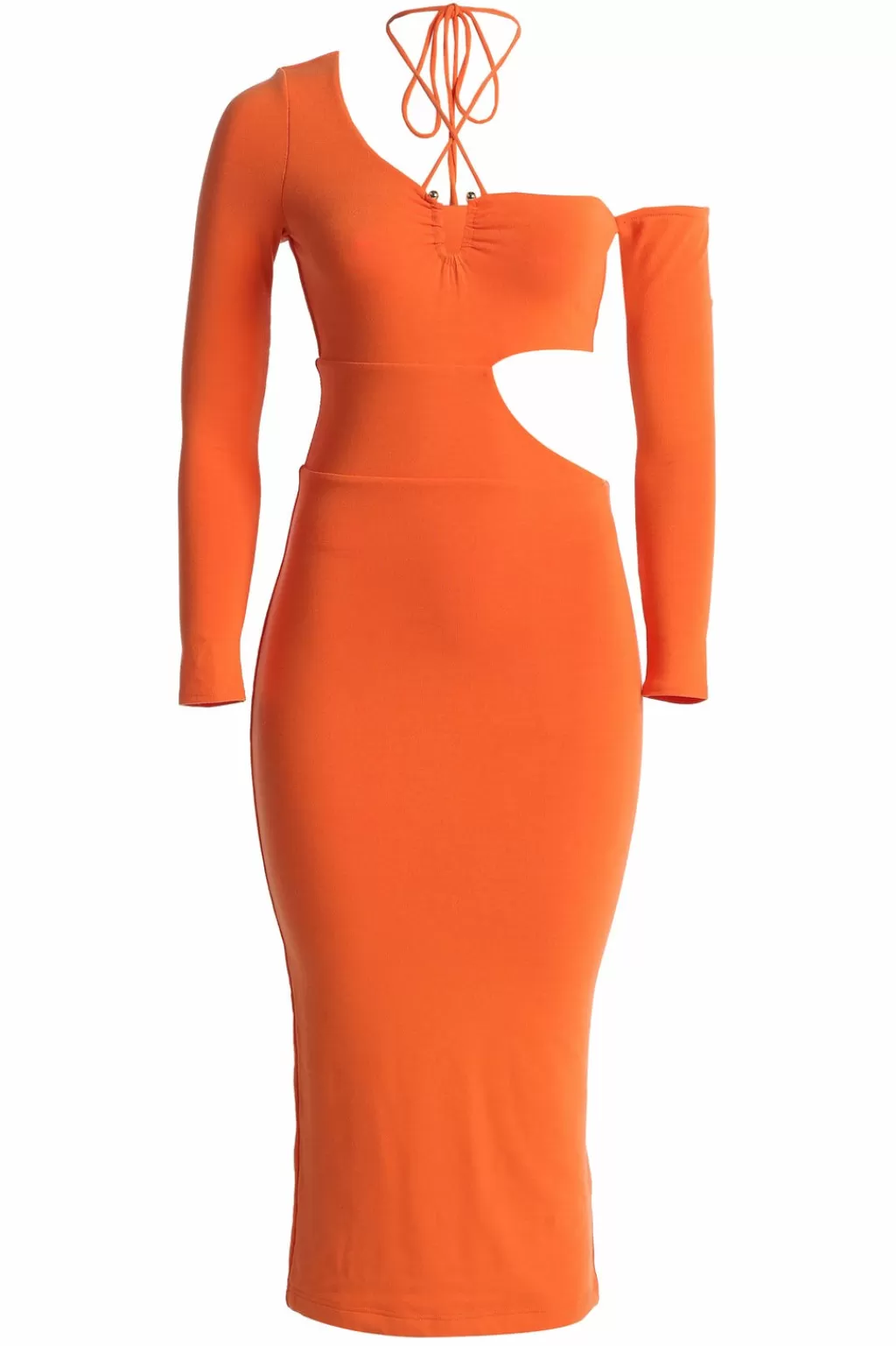 Dresses*JLUXLABEL Orange Headlines Midi Dress