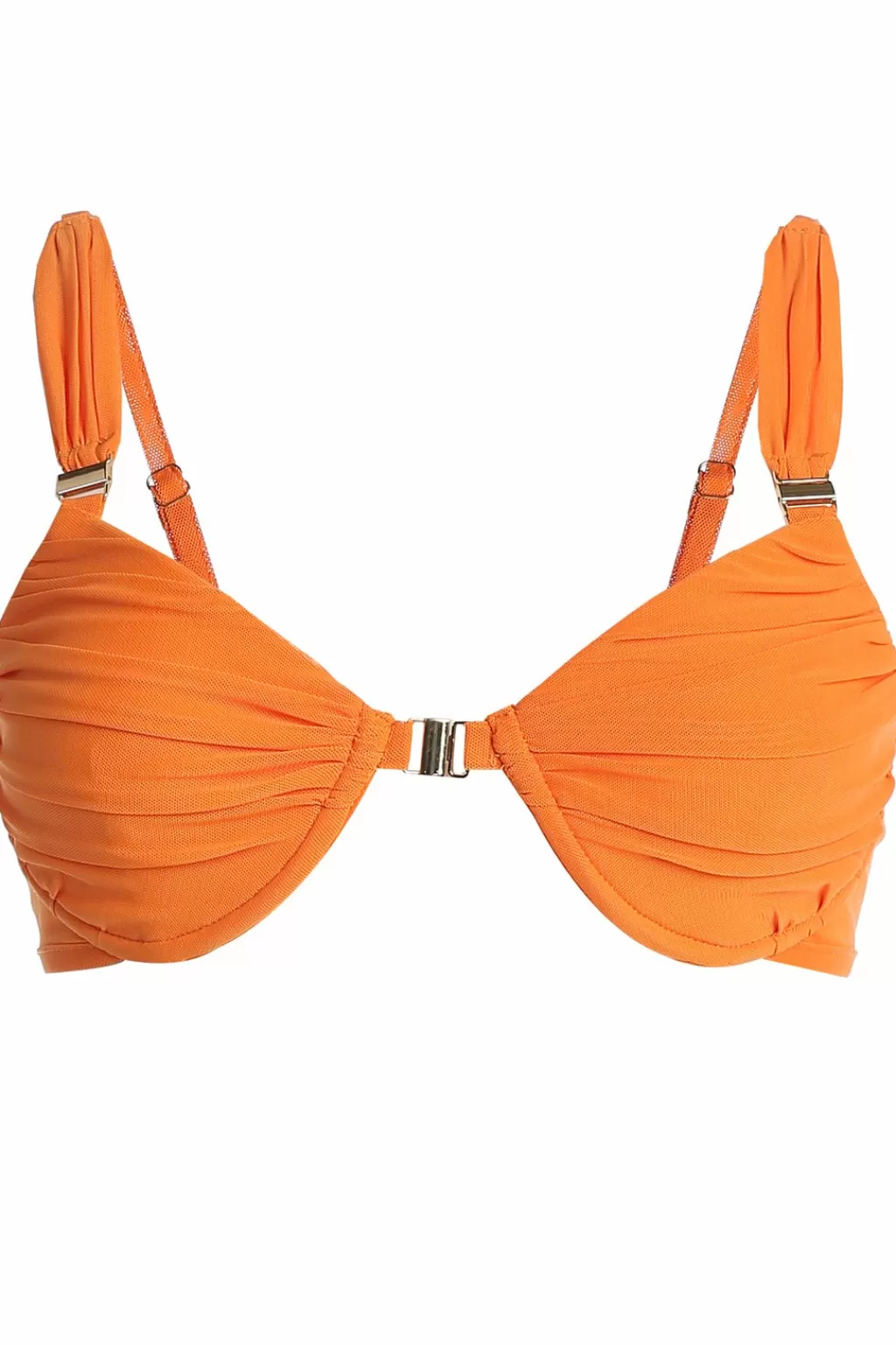 Travel*JLUXLABEL Orange High Tides Bikini Top