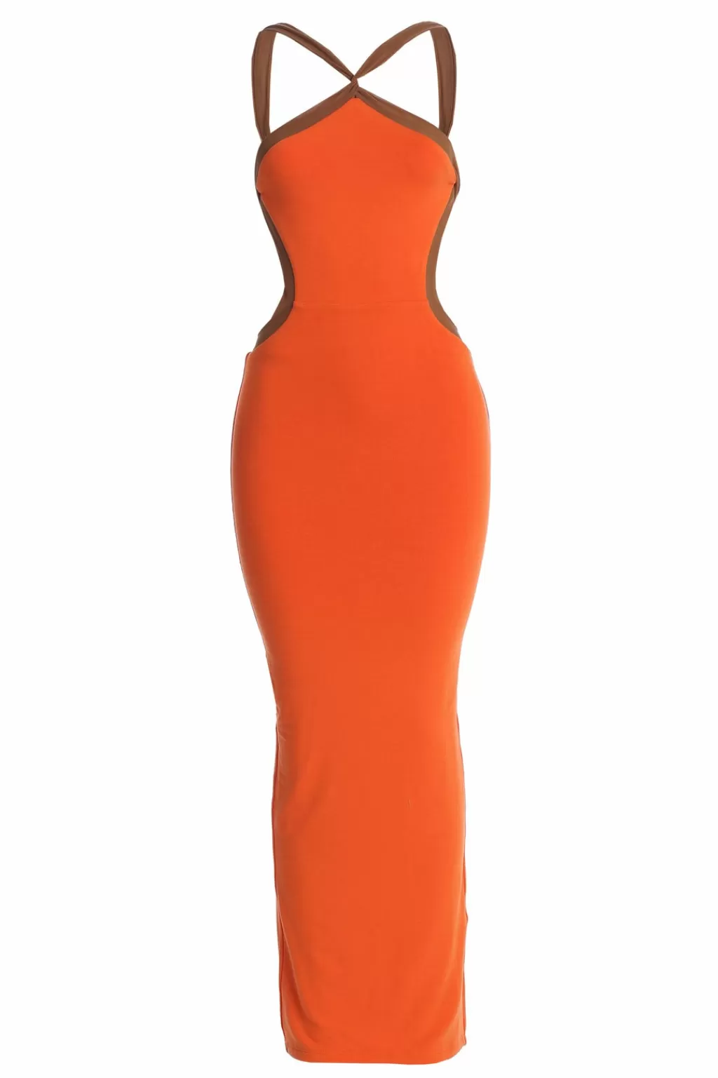 Curve Dresses*JLUXLABEL Orange Nights In Milan Maxi Dress