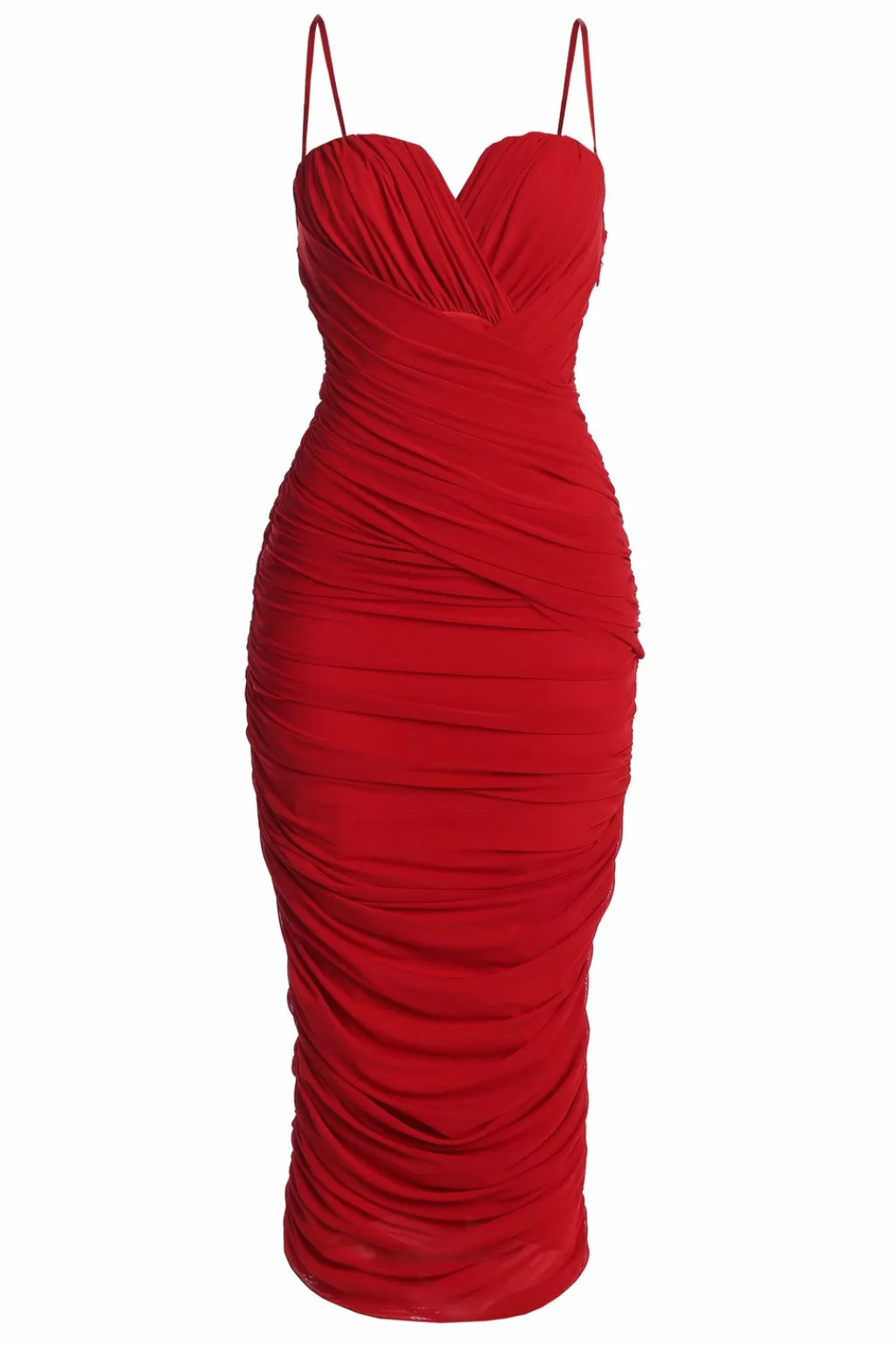 Dresses*JLUXLABEL Red Arcadia Mesh Midi Dress