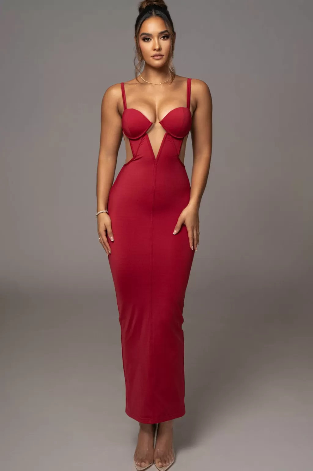 Dresses*JLUXLABEL Red Enchantment Bustier Maxi Dress