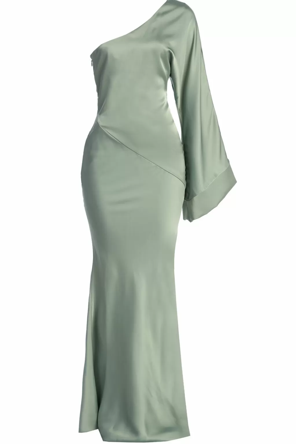 Curve Dresses*JLUXLABEL Sage Femme Drape Maxi Dress