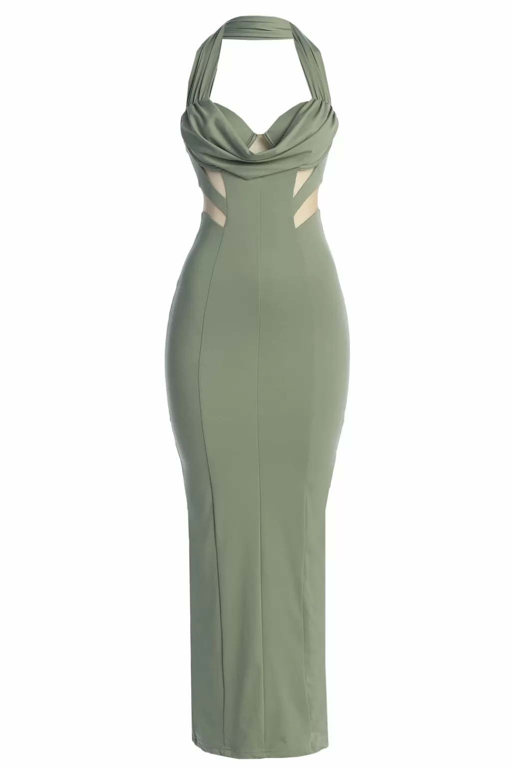 Dresses*JLUXLABEL Sage Poetic Draped Maxi Dress