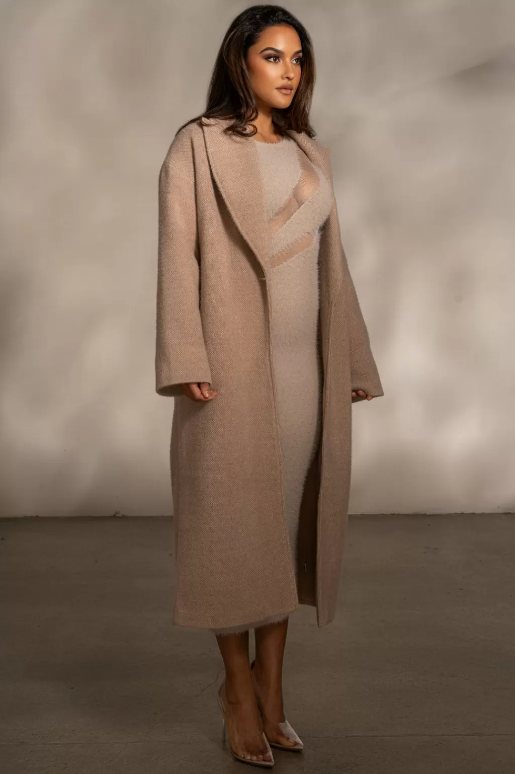 Coats*JLUXLABEL Sand Dion Oversized Coat