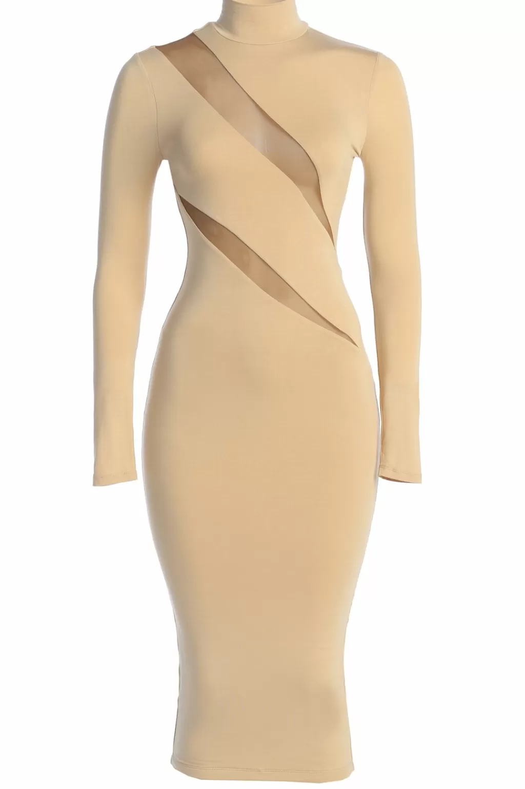 Midi Dresses*JLUXLABEL Tan Abigail Midi Dress