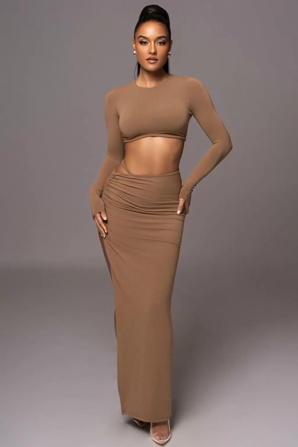 Skirt Sets*JLUXLABEL Tan Verina Two Piece Skirt Set